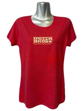 Dutch Bros Next Level Apparel Burgundy Women's Short Sleeve Tee